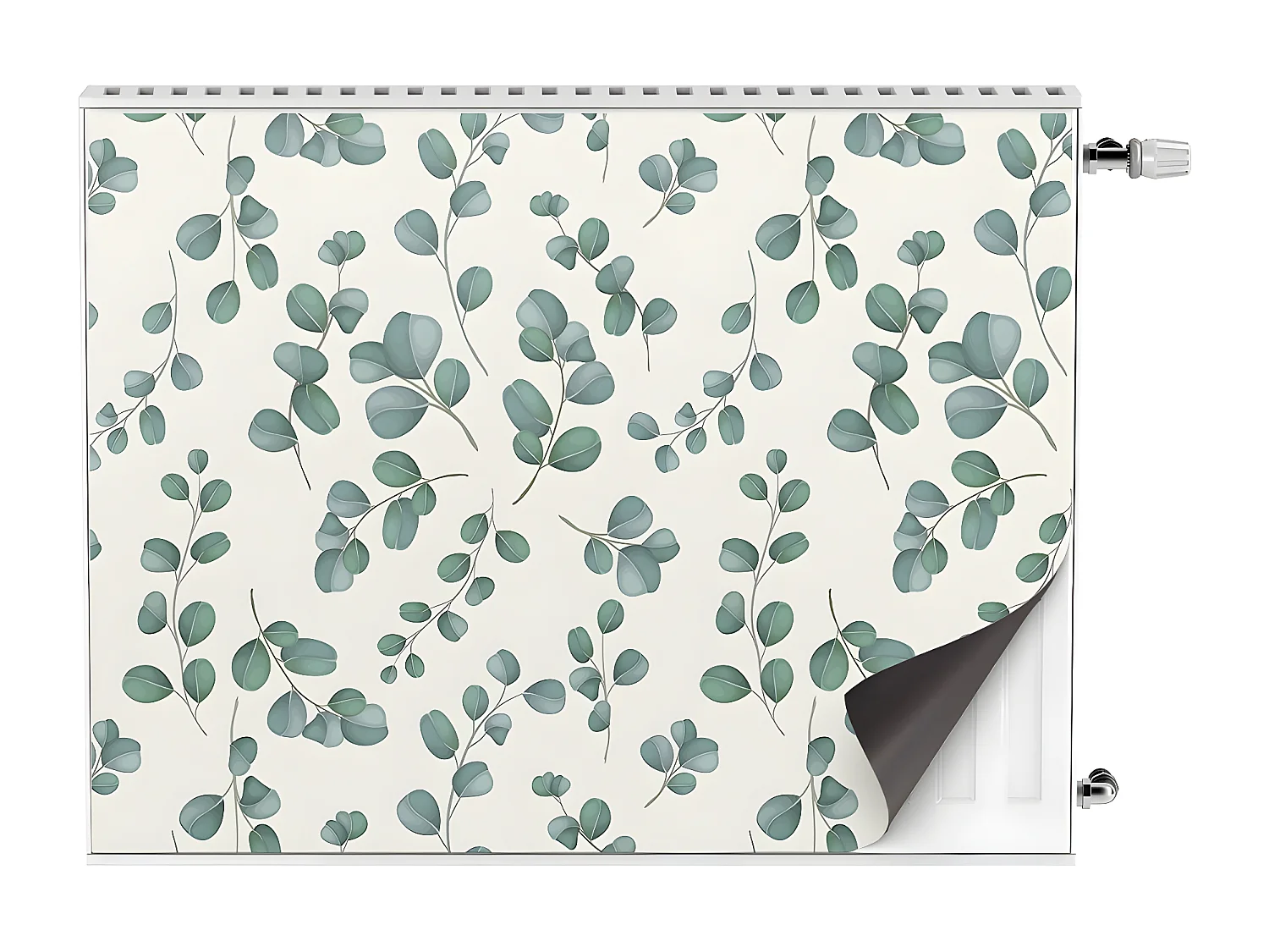 Magnetische Matte für einen Heizkörper – Grüne Blätter 80 x 60 cm, Magnet für einen Heizkörper