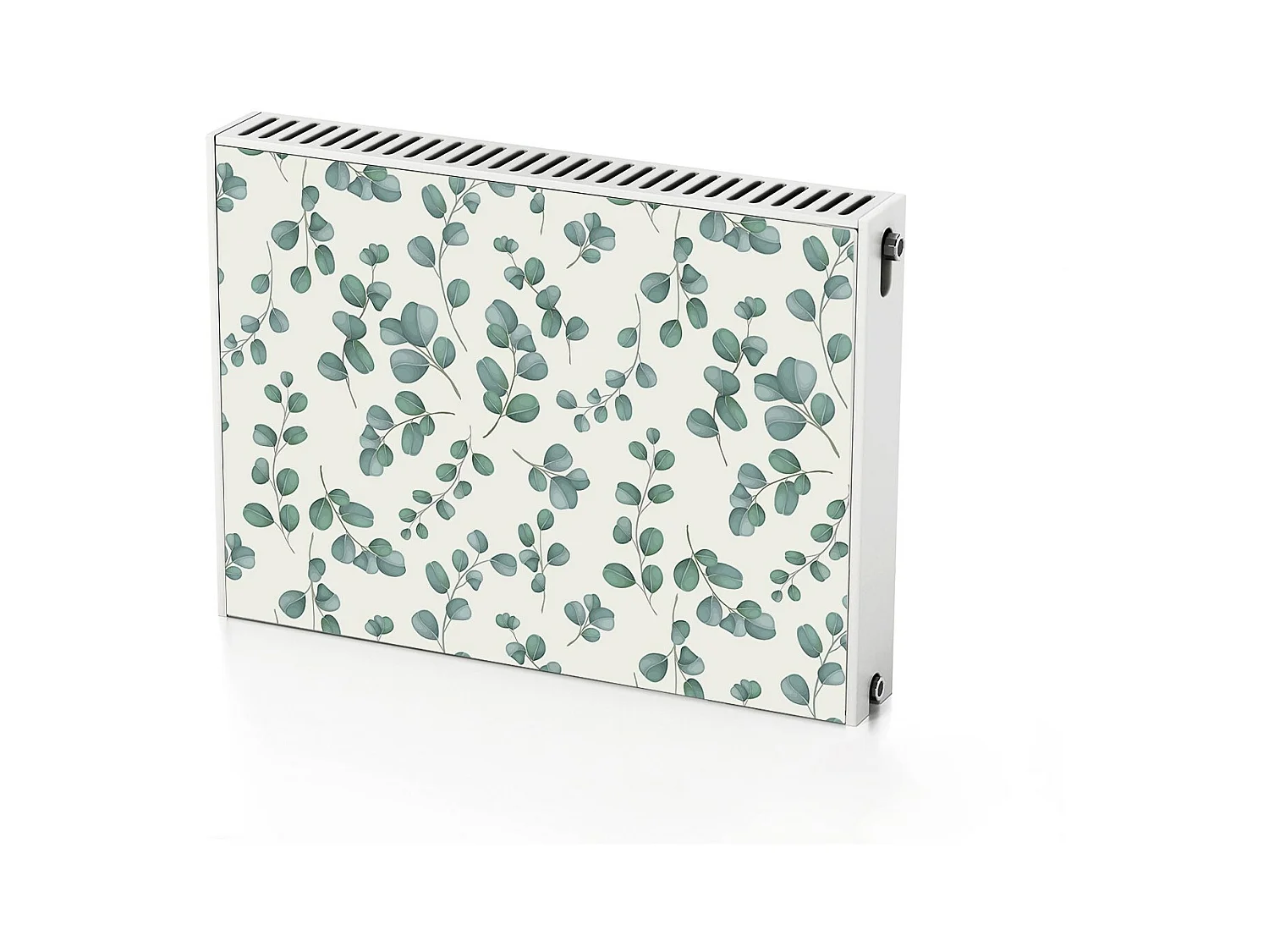 Tapis magnétique pour radiateur - Feuilles vertes 80 x 60 cm, Aimant pour radiateur