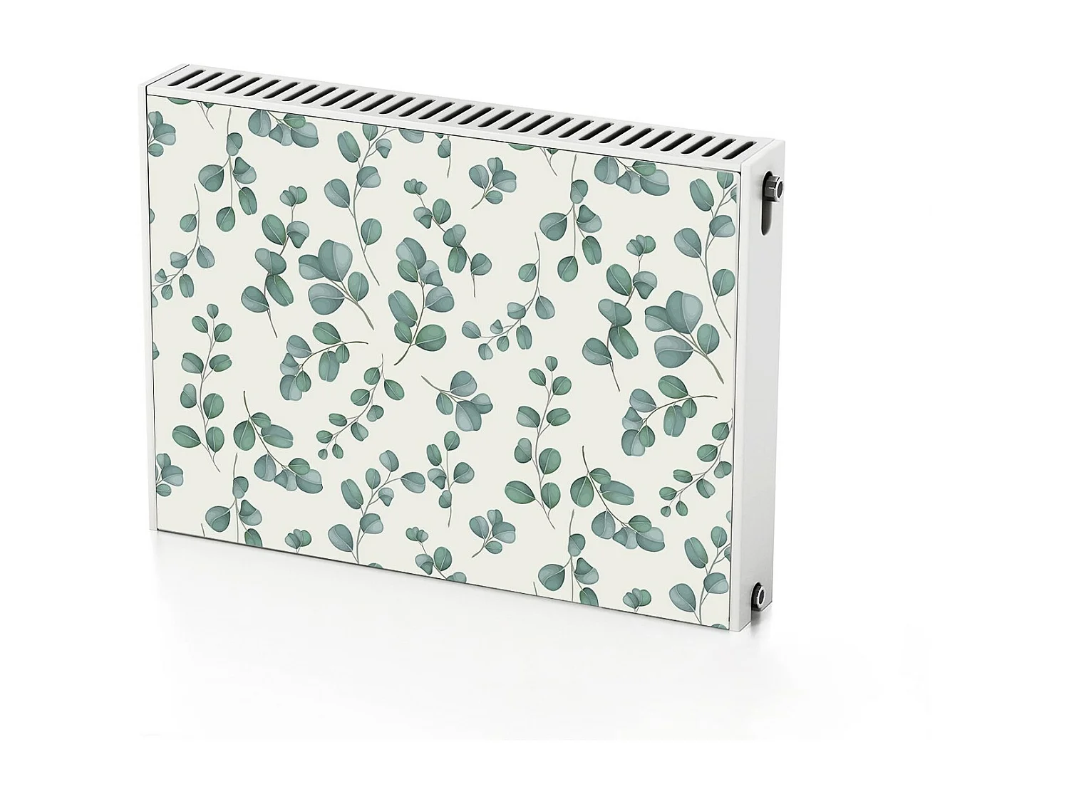 Tapis magnétique pour radiateur - Feuilles vertes 80 x 60 cm, Aimant pour radiateur