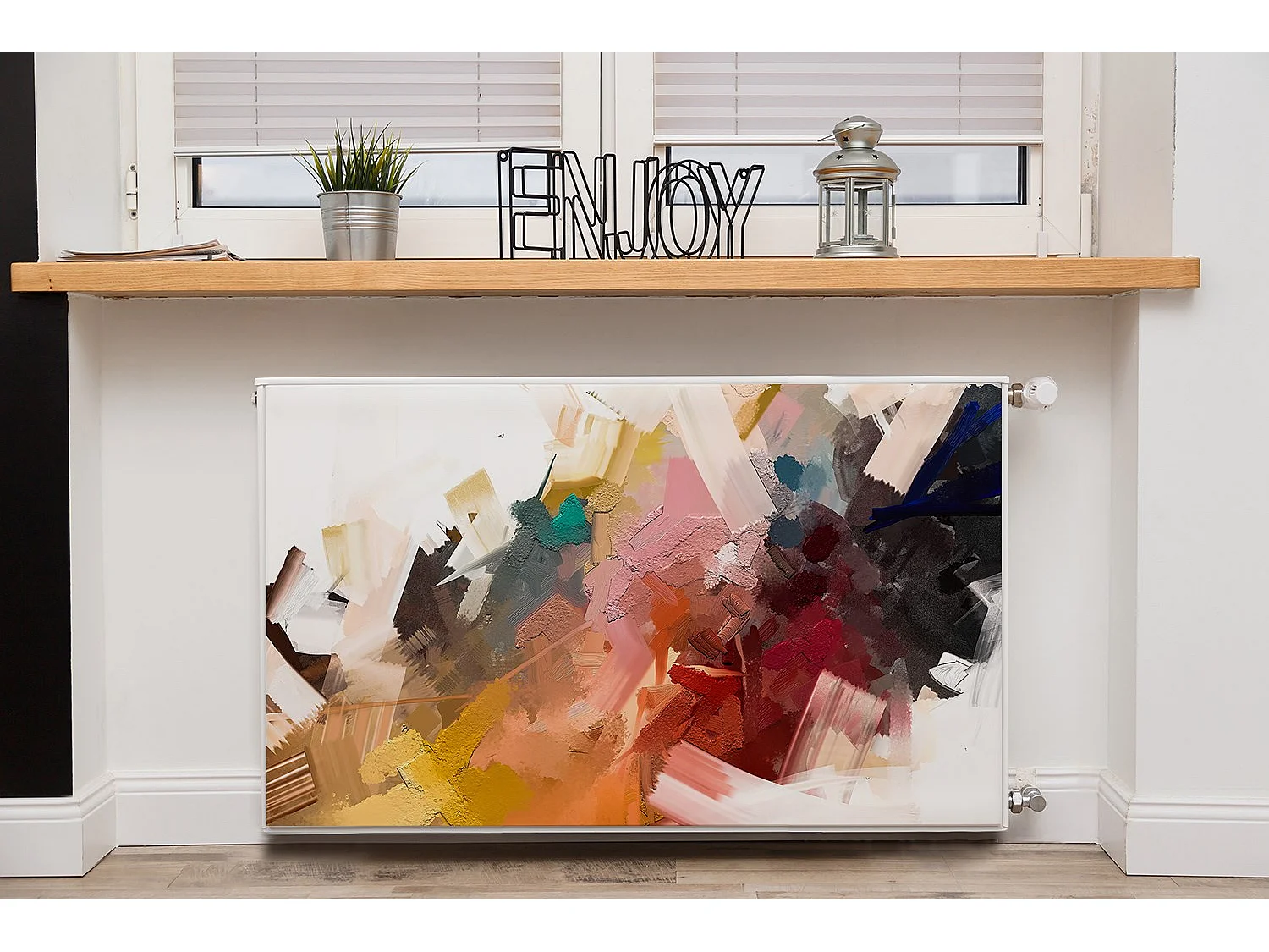 Magnetmatte für einen Heizkörper – Abstraktes Gemälde 100 x 60 cm, Magnet für einen Heizkörper