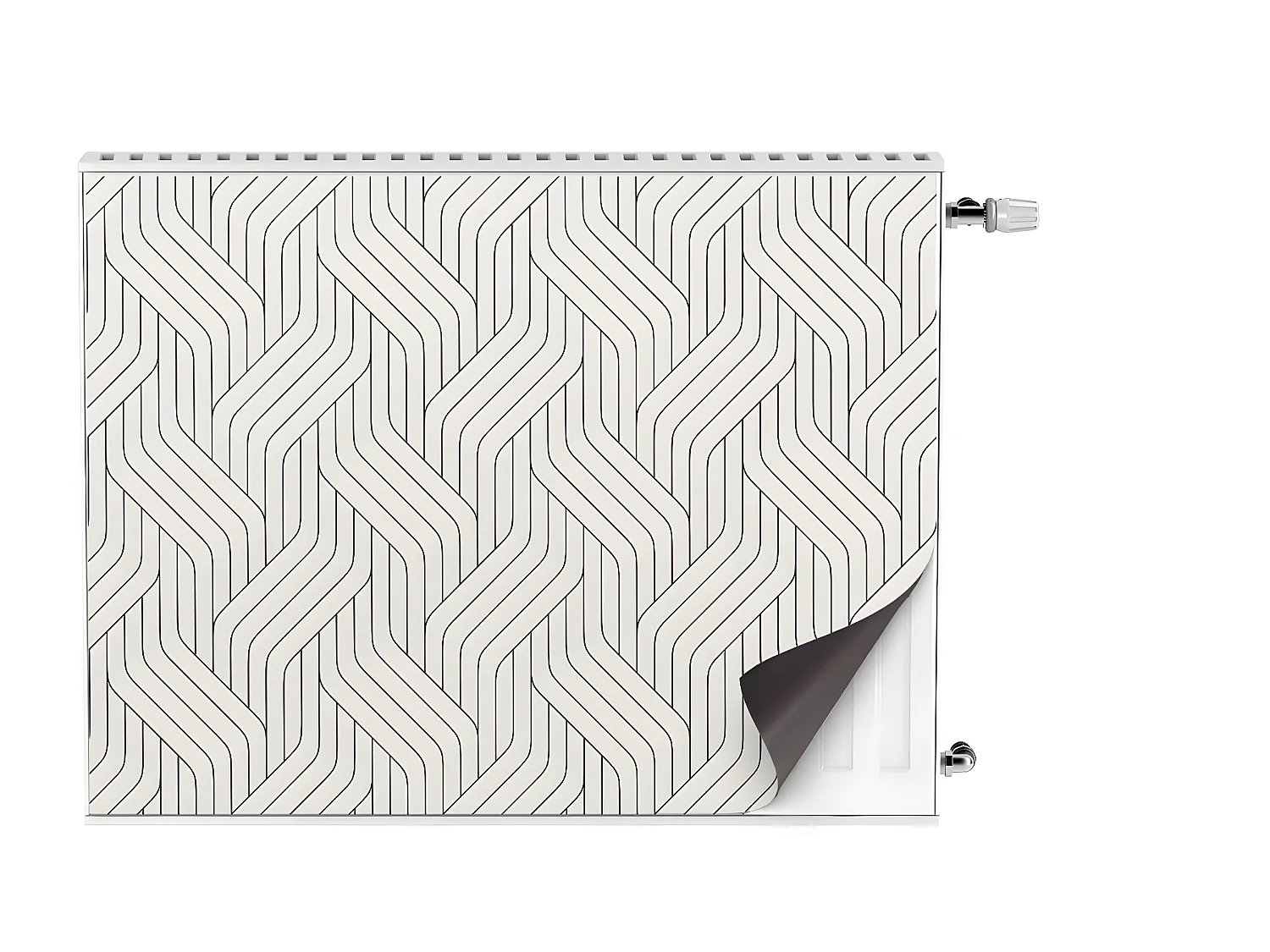 Tapis magnétique pour radiateur - motifs 3D, lignes 80 x 60 cm, Aimant pour radiateur