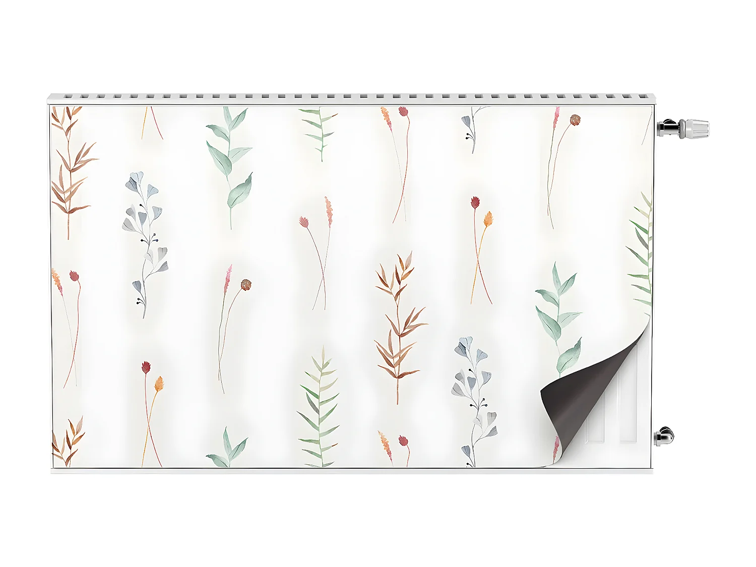 Tapis magnétique pour radiateur - Fleurs décoratives 100 x 60 cm, Aimant pour radiateur