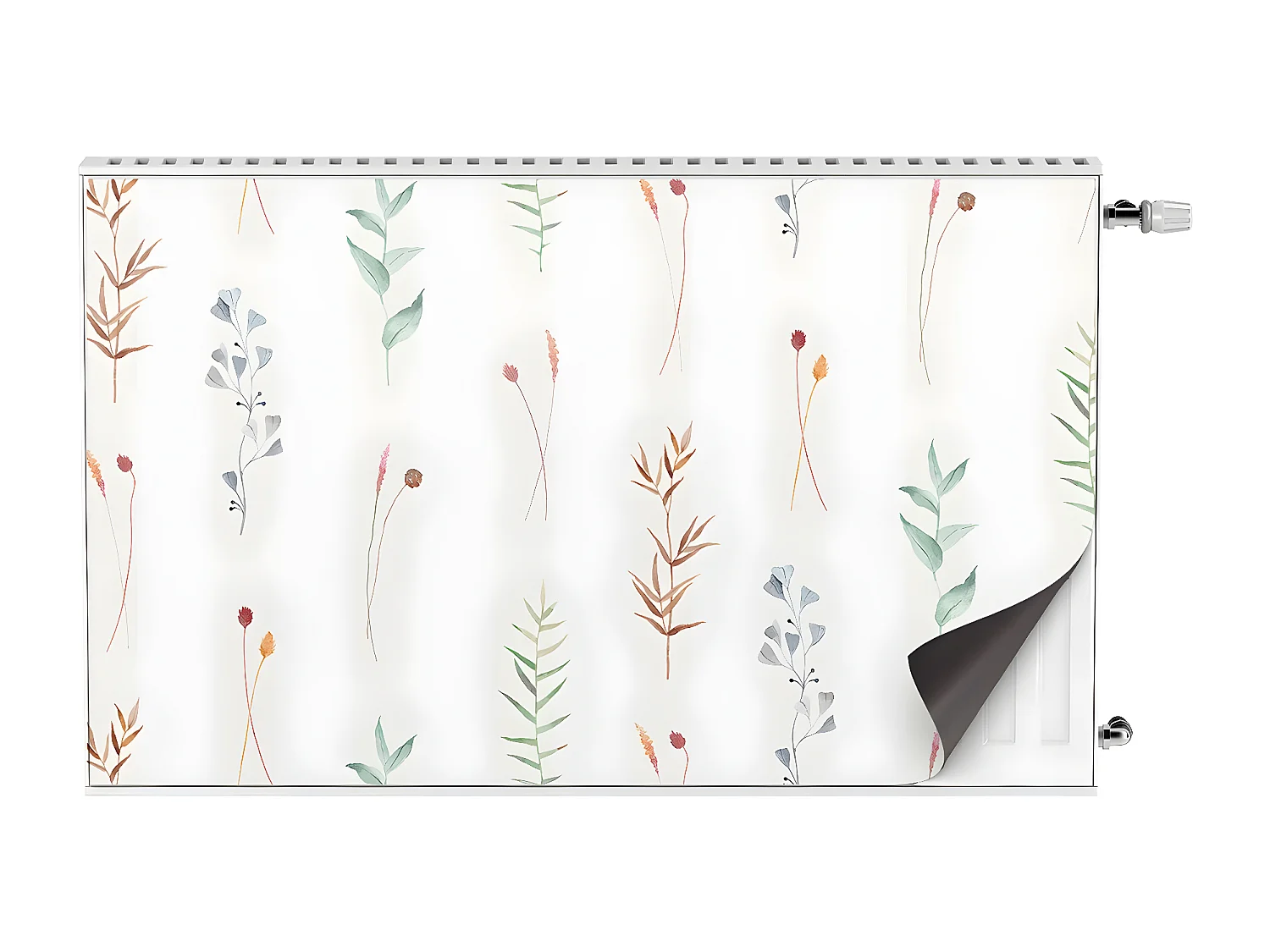 Tapis magnétique pour radiateur - Fleurs décoratives 100 x 60 cm, Aimant pour radiateur