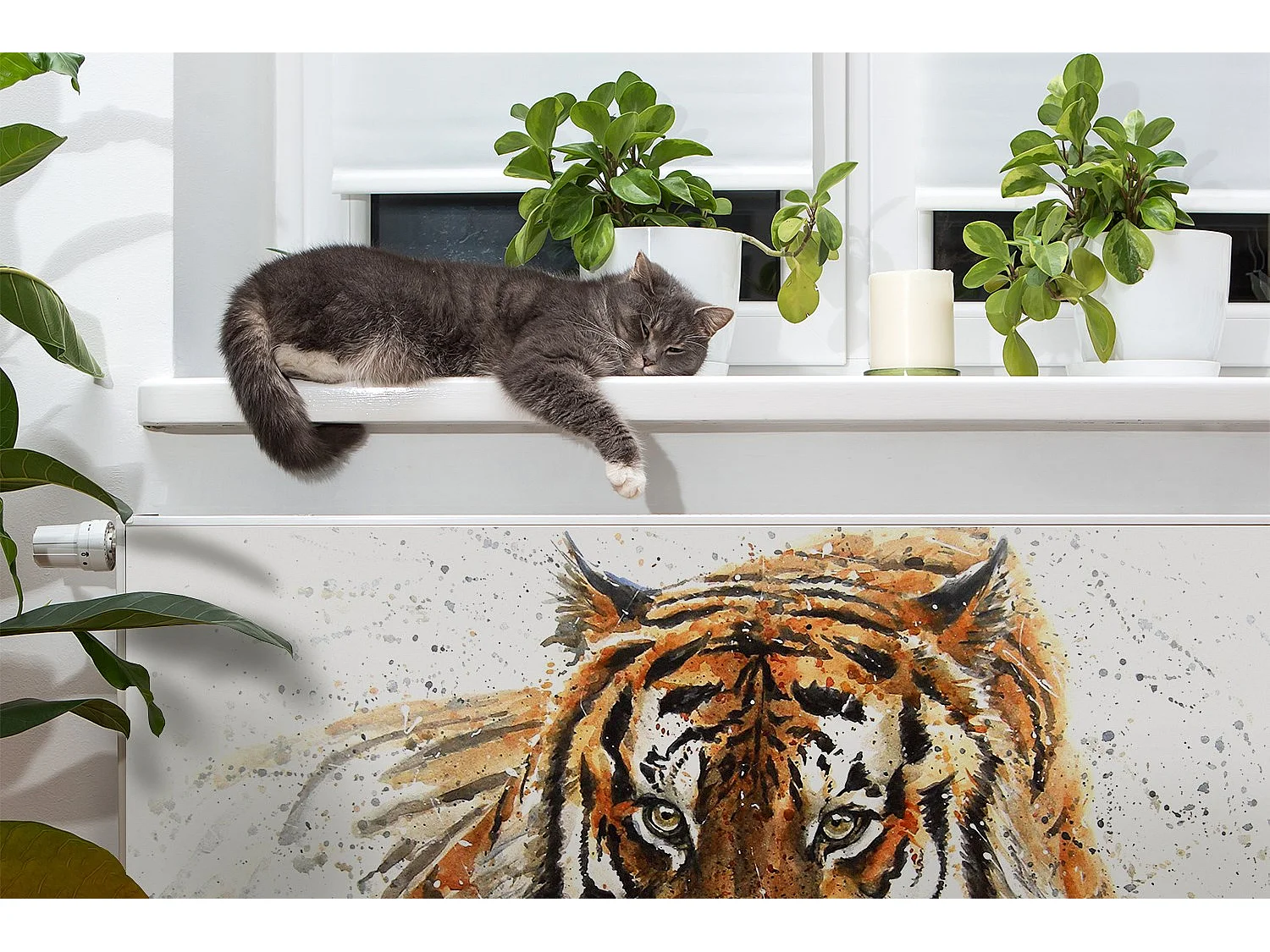 Magnetmatte für einen Heizkörper - Tiger 100 x 60 cm, Magnet für einen Heizkörper
