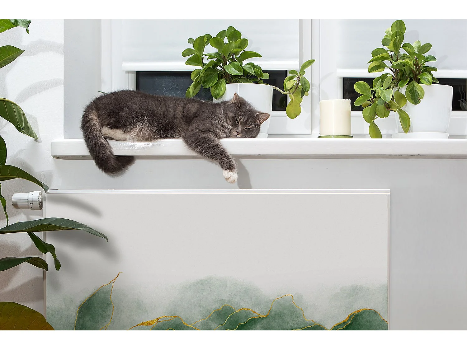 Magnetische Matte für einen Heizkörper – Blätter 80 x 60 cm, Magnet für einen Heizkörper