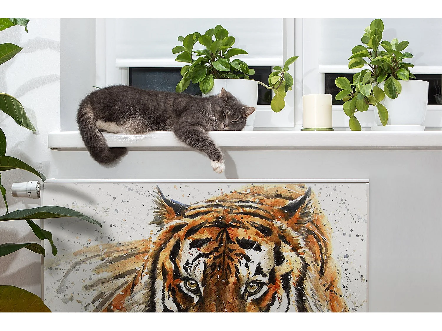 Magnetmatte für einen Heizkörper - Tiger 80 x 60 cm, Magnet für einen Heizkörper