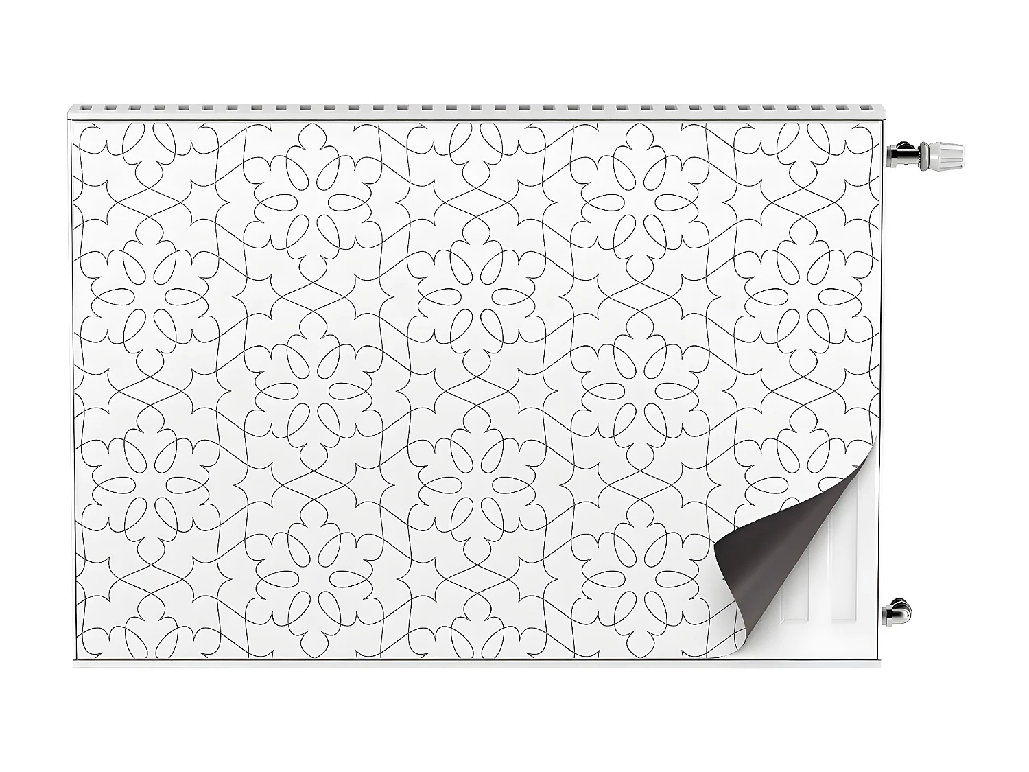 Magnetmatte für einen Heizkörper - Ornament inie 90 x 60 cm, Magnet für einen Heizkörper