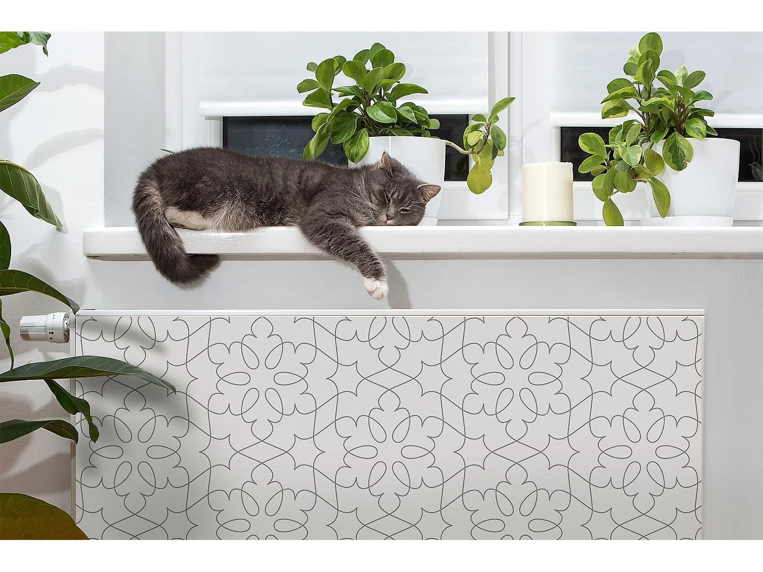 Tapis magnétique pour un radiateur - ornement dans 90 x 60 cm, aimant pour un radiateur