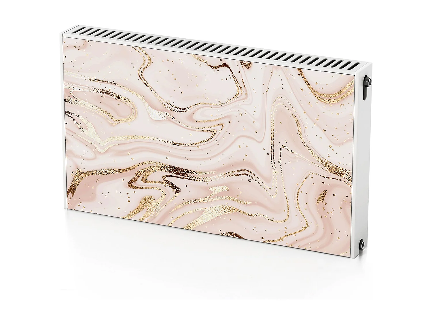 Magnetische Matte für einen Heizkörper - Abstraktion in Roségold 100 x 60 cm, Magnet für einen Heizkörper