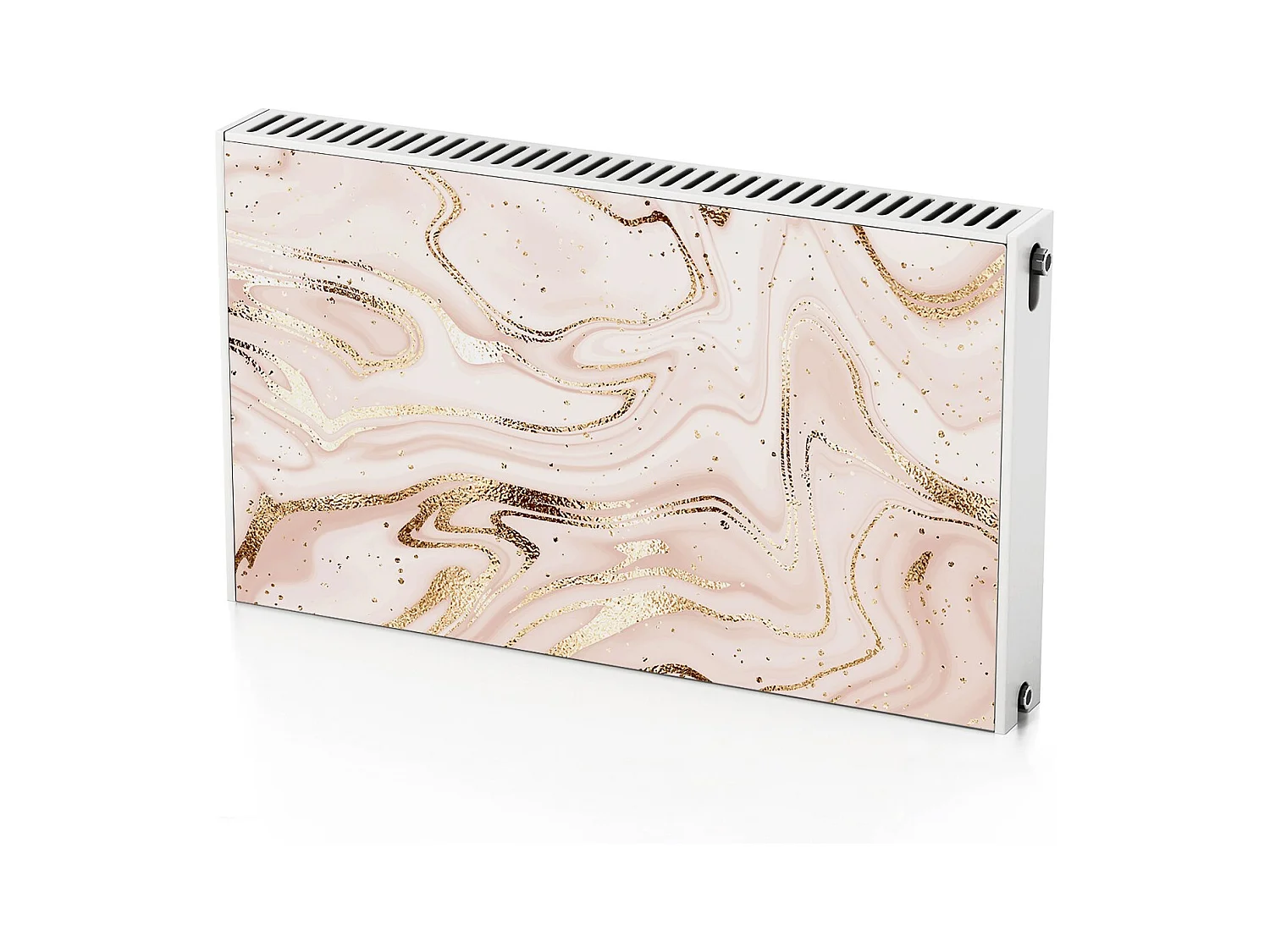 Magnetische mat voor een radiator - Roze goud abstractie 100 x 60 cm, Magneet voor een radiator