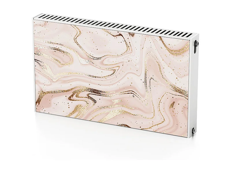 Magnetische Matte für einen Heizkörper - Abstraktion in Roségold 100 x 60 cm, Magnet für einen Heizkörper