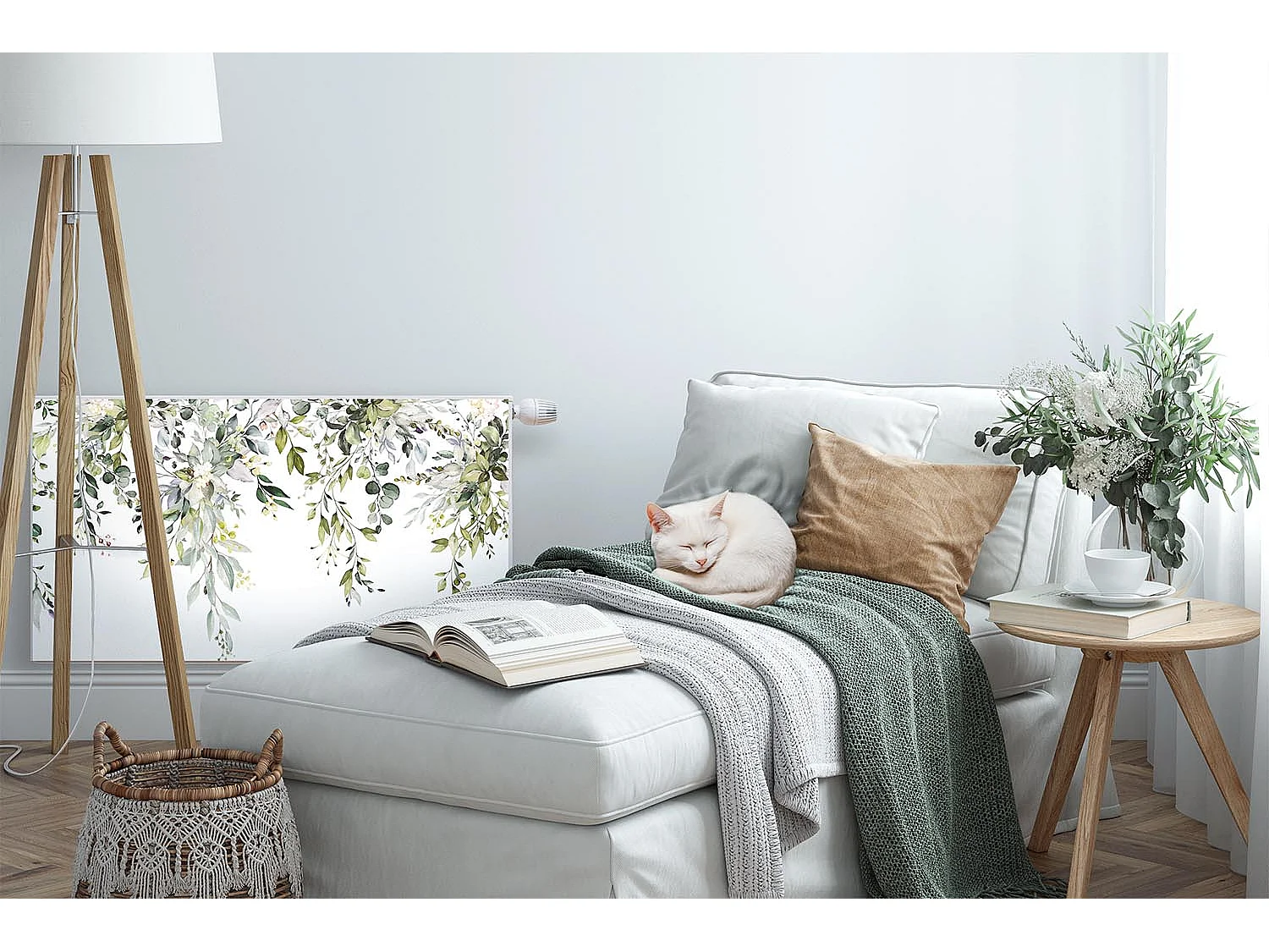 Tapis magnétique pour radiateur - Brindilles qui tombent - 90x60 cm