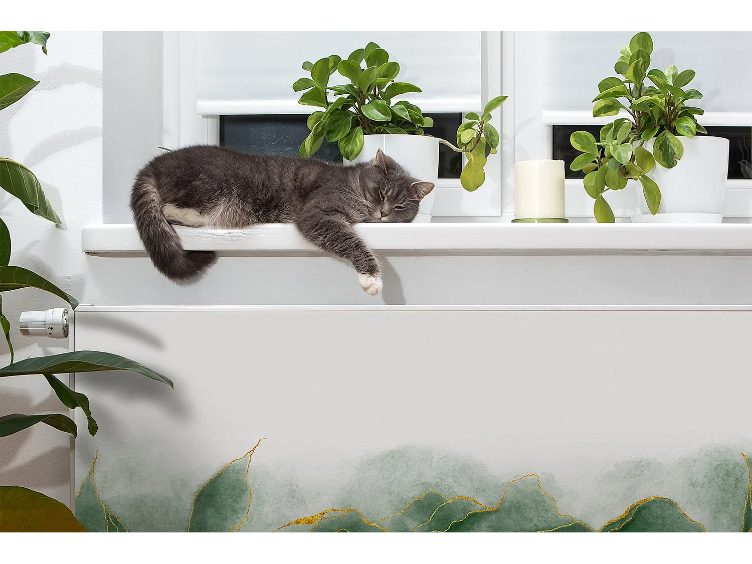 Tapis magnétique pour radiateur - Feuilles 100 x 60 cm, Aimant pour radiateur