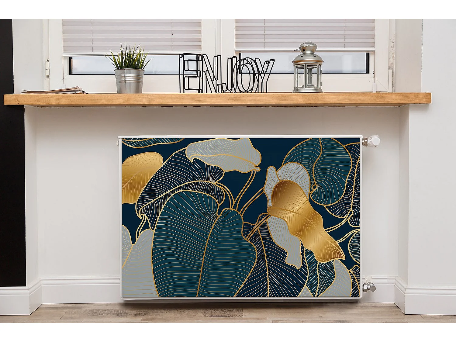 Tapis magnétique pour radiateur - Feuilles Plantes 90 x 60 cm, Aimant pour radiateur