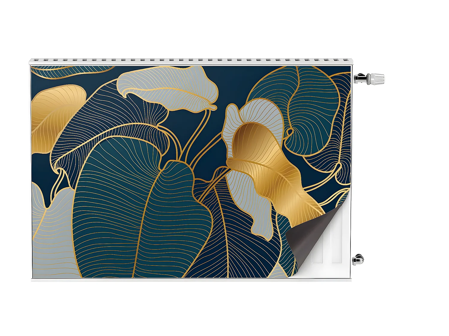 Tapis magnétique pour radiateur - Feuilles Plantes 90 x 60 cm, Aimant pour radiateur