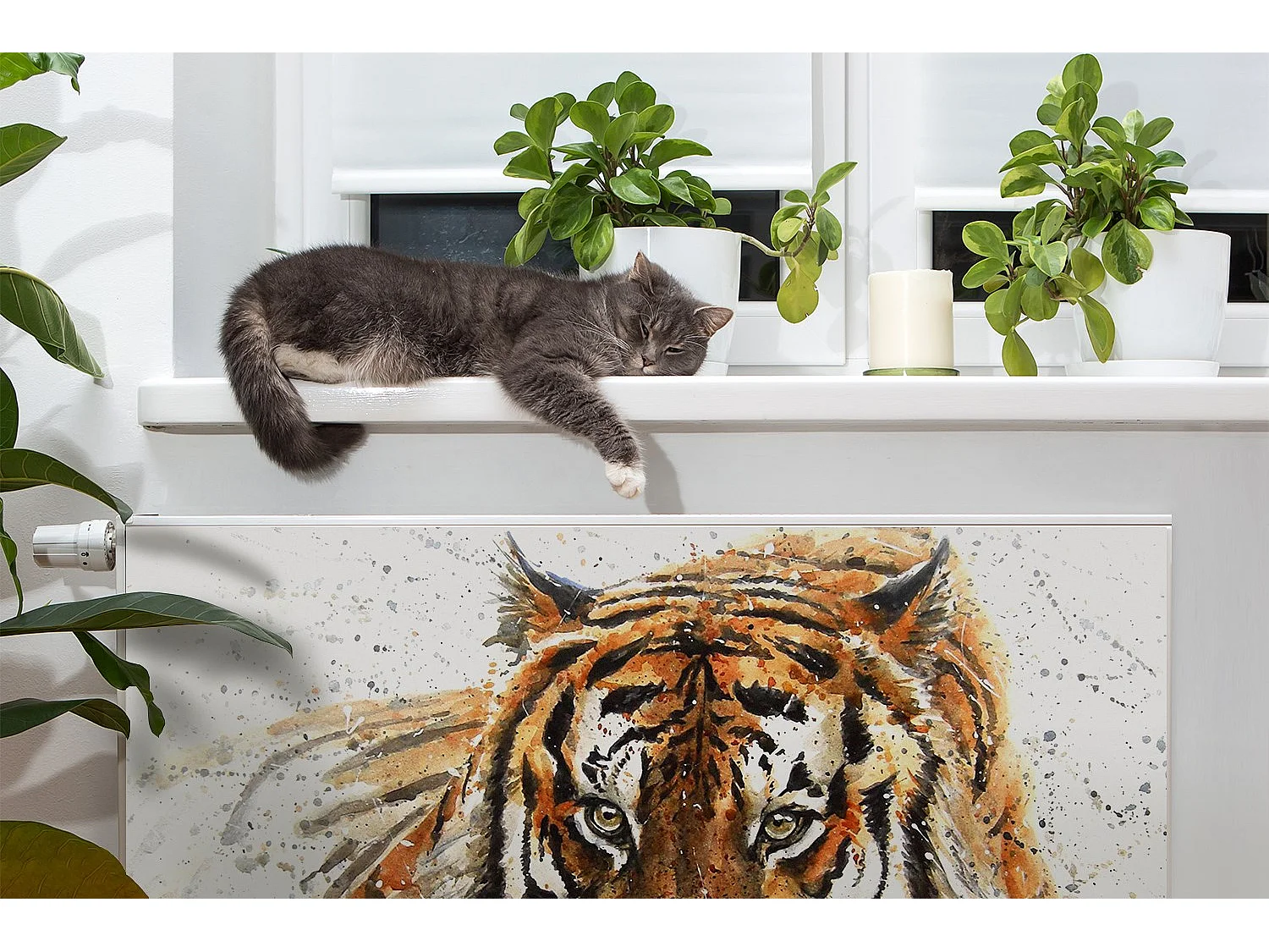Magnetmatte für einen Heizkörper - Tiger 90 x 60 cm, Magnet für einen Heizkörper
