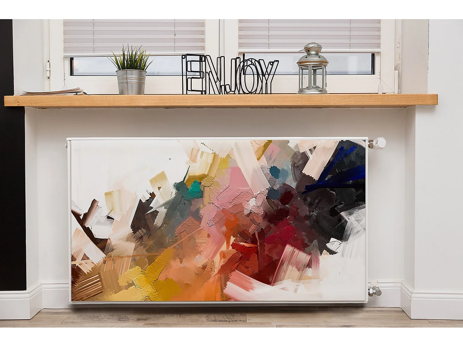 Magnetische mat voor een radiator - Abstract schilderij 110 x 60 cm, Magneet voor een radiator