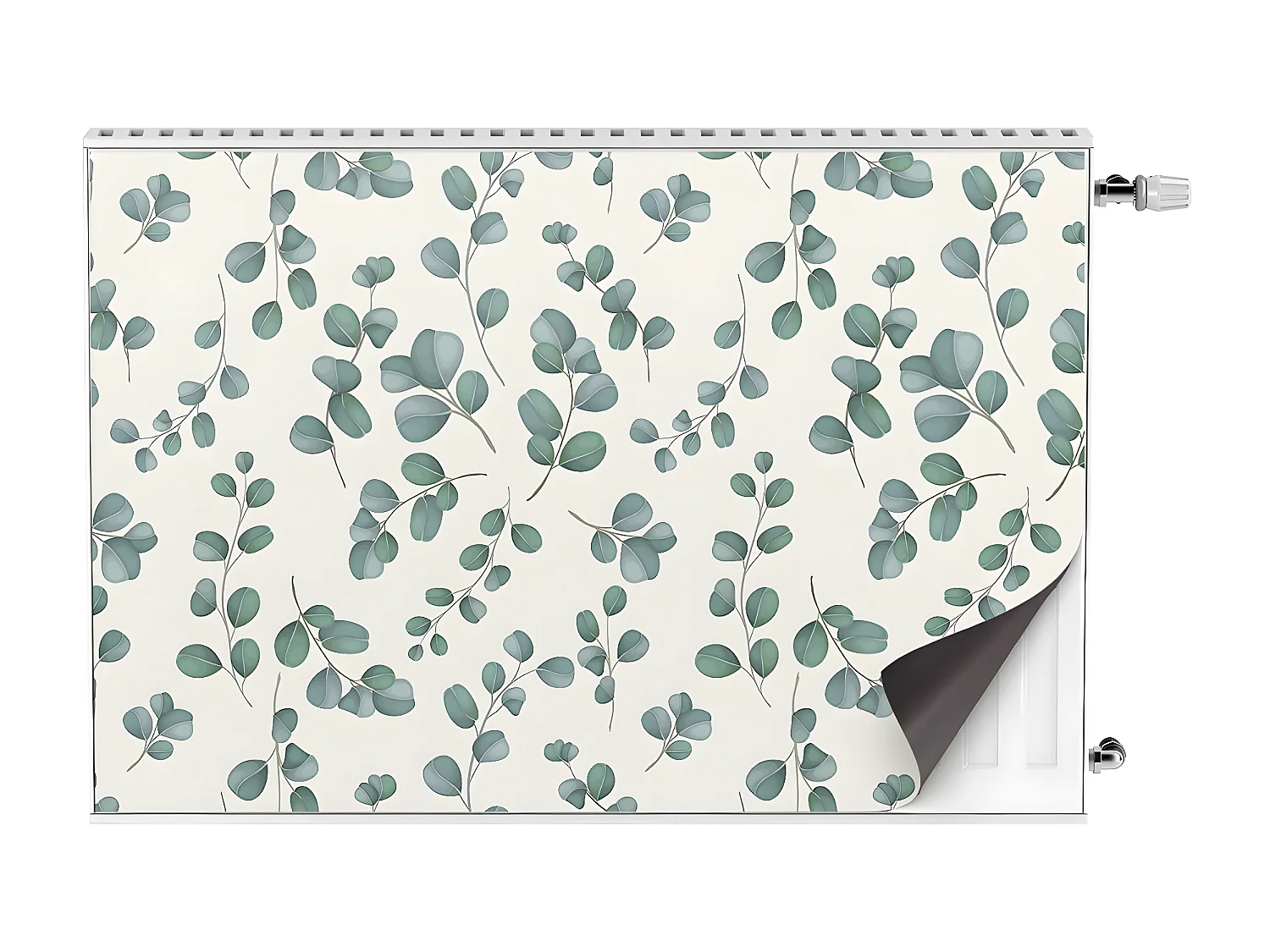 Tapis magnétique pour radiateur - Feuilles vertes 90 x 60 cm, Aimant pour radiateur