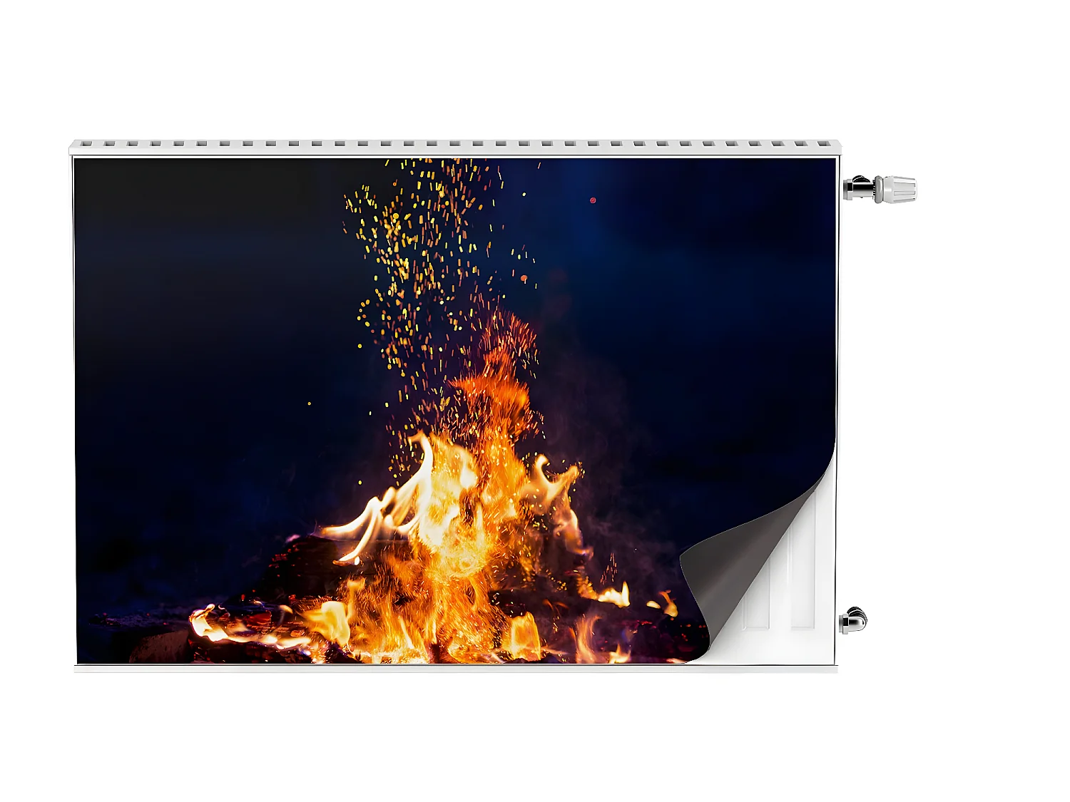 Magnetmatte für einen Heizkörper – Kaminkamin 90 x 60 cm, Magnet für einen Heizkörper