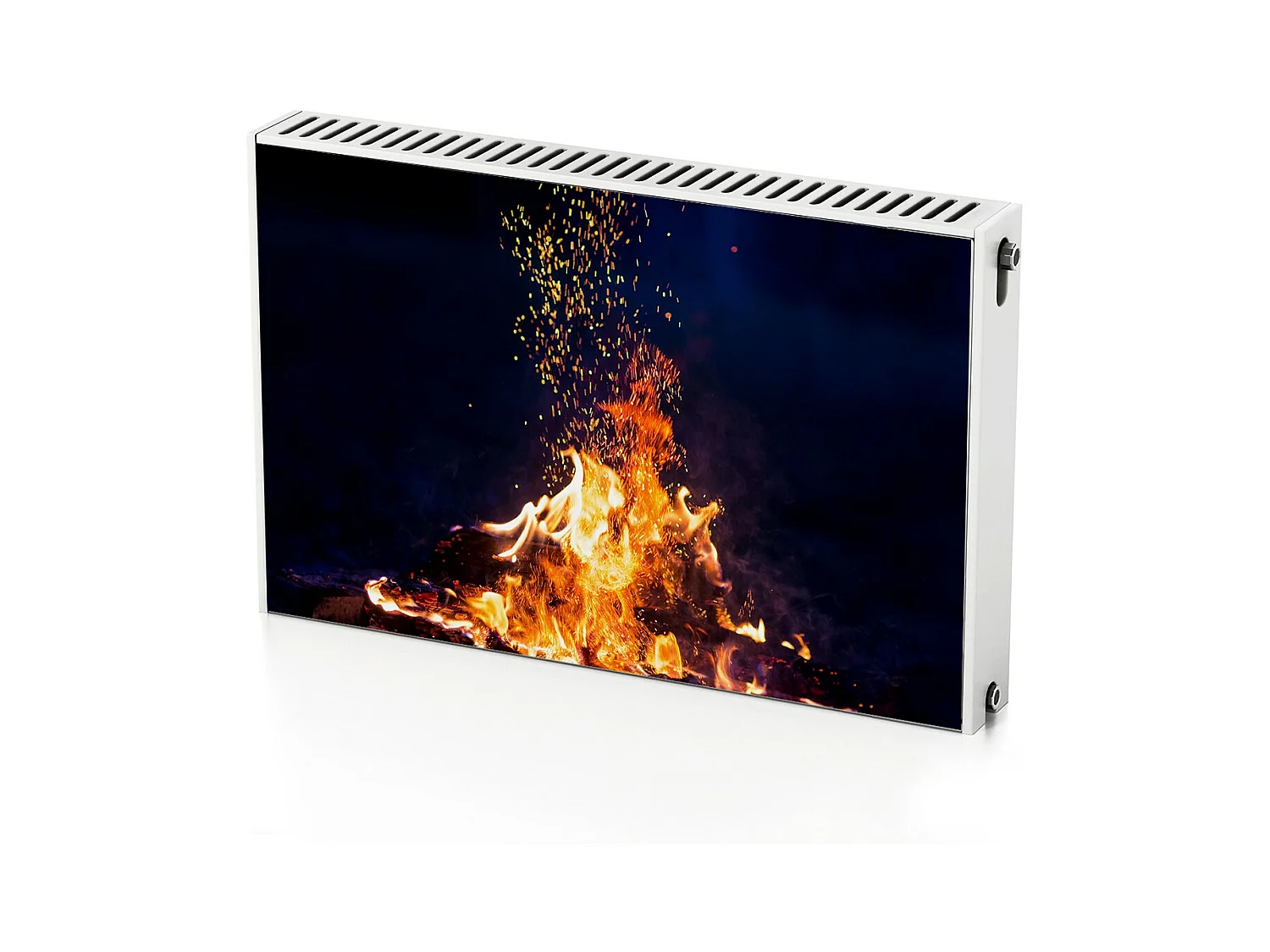 Magnetische mat voor een radiator - Open haard Open haard 90 x 60 cm, Magneet voor een radiator