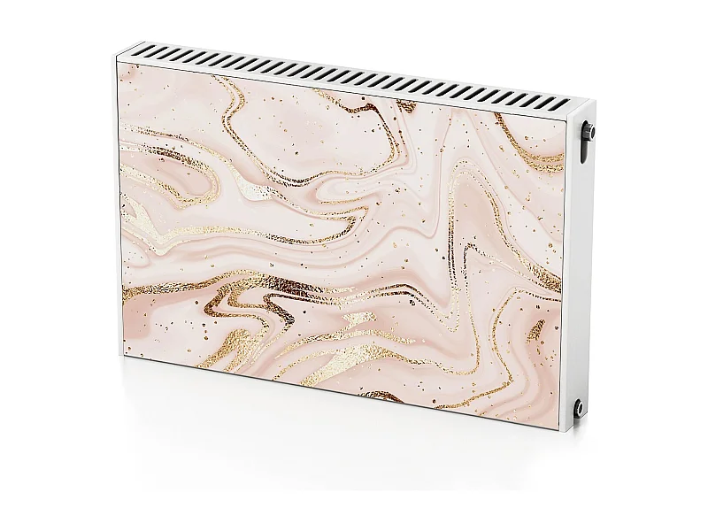 Magnetische Matte für einen Heizkörper - Abstraktion in Roségold 90 x 60 cm, Magnet für einen Heizkörper