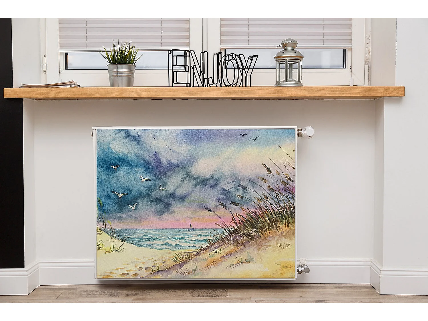 Magnetische Matte für einen Heizkörper - Strand 80 x 60 cm, Magnet für einen Heizkörper