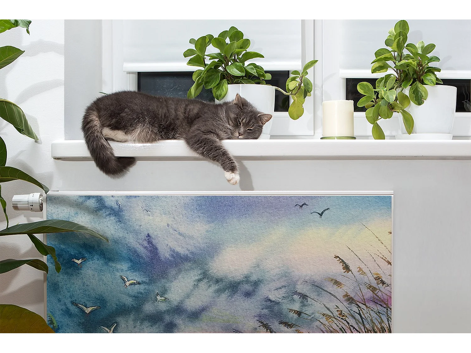 Magnetische Matte für einen Heizkörper - Strand 80 x 60 cm, Magnet für einen Heizkörper