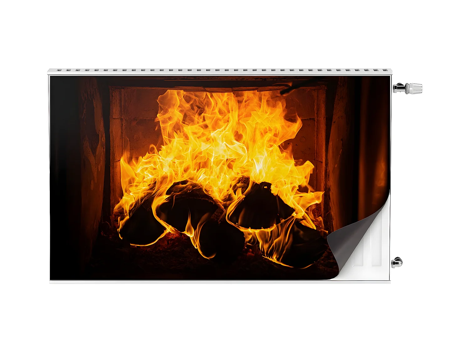 Alfombrilla magnética para radiador - Bonfire Fire 100 x 60 cm, Imán para radiador