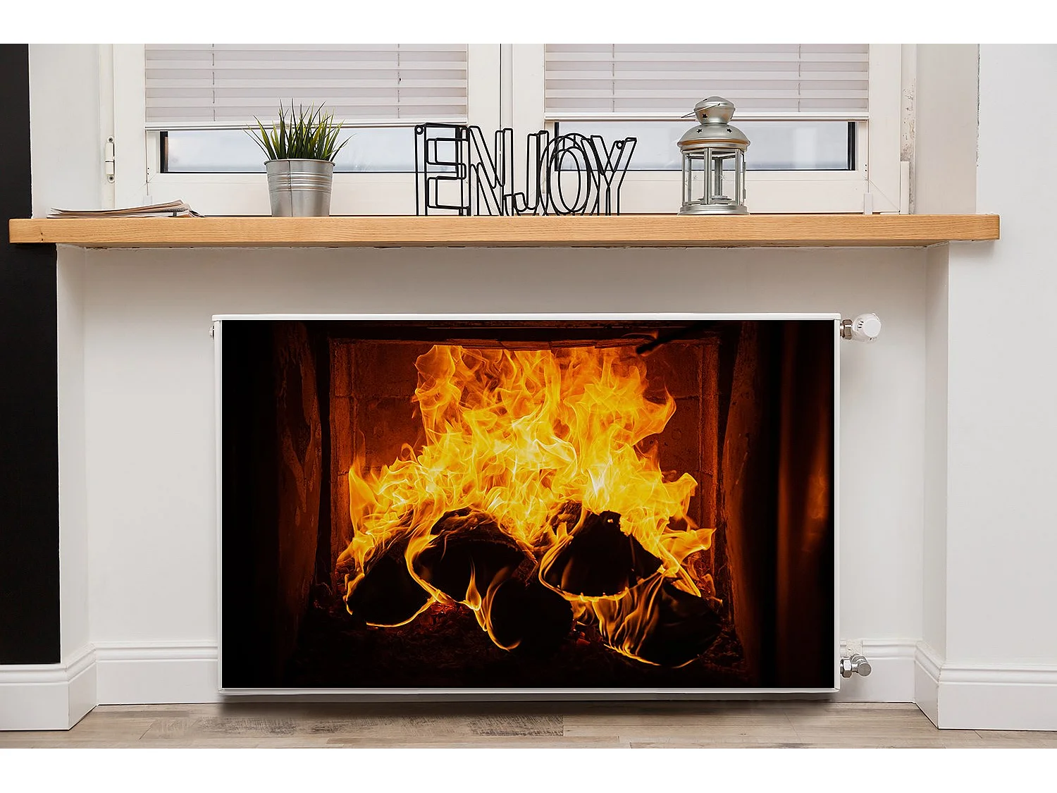 Magnetische Matte für einen Heizkörper – Bonfire Fire 100 x 60 cm, Magnet für einen Heizkörper