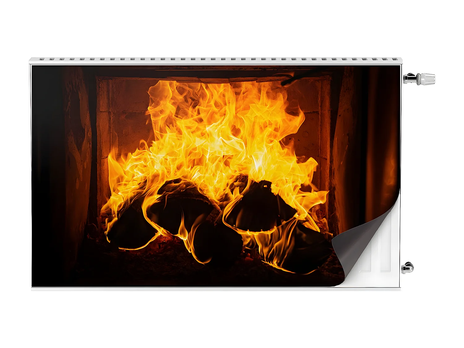 Magnetische Matte für einen Heizkörper – Bonfire Fire 100 x 60 cm, Magnet für einen Heizkörper