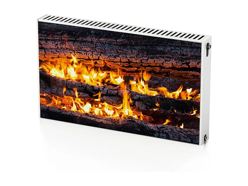 Magnetische mat voor een radiator - Brandhout 100 x 60 cm, Magneet voor een radiator