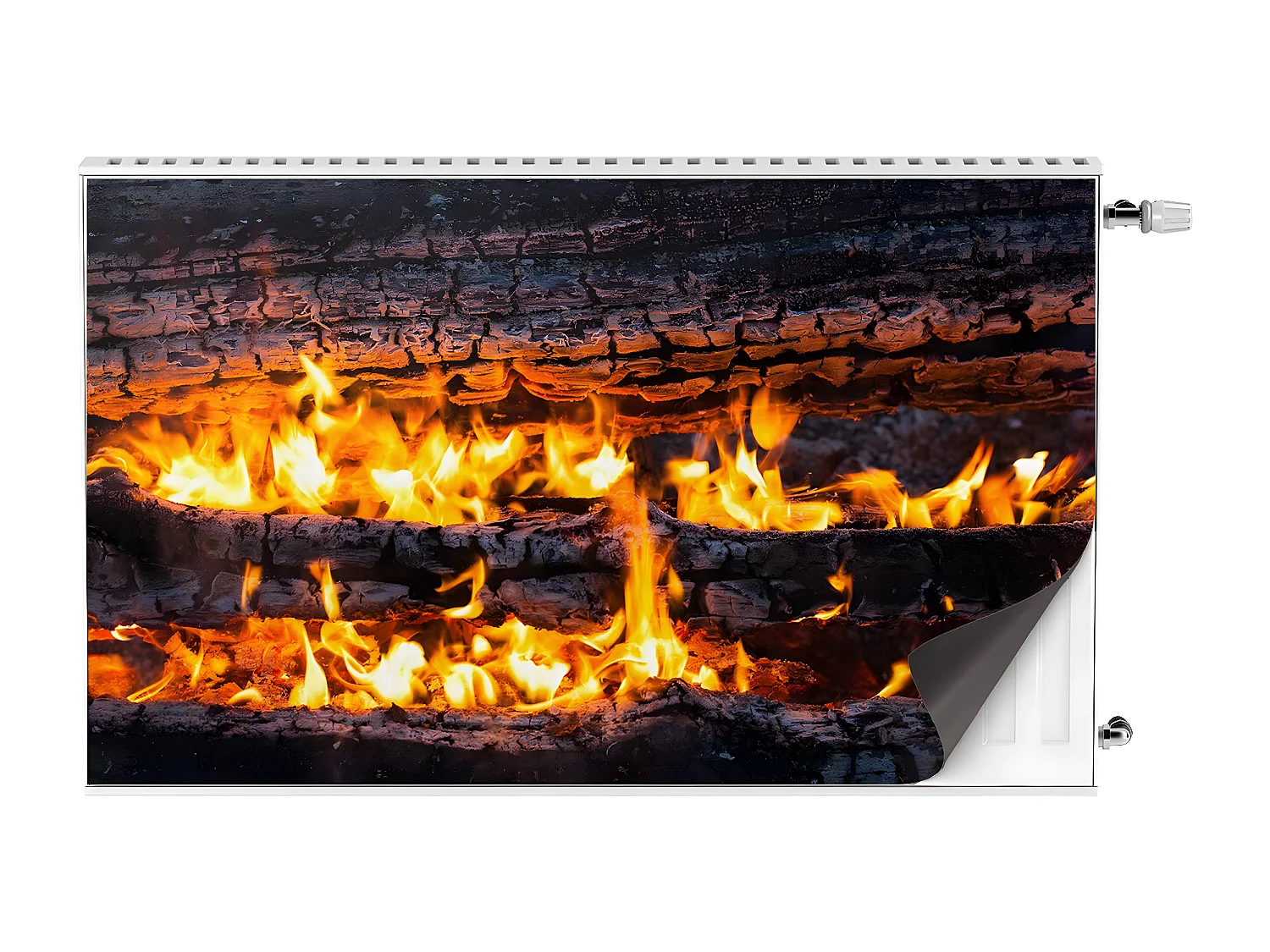 Magnetmatte für einen Heizkörper – Feuerholz 100 x 60 cm, Magnet für einen Heizkörper