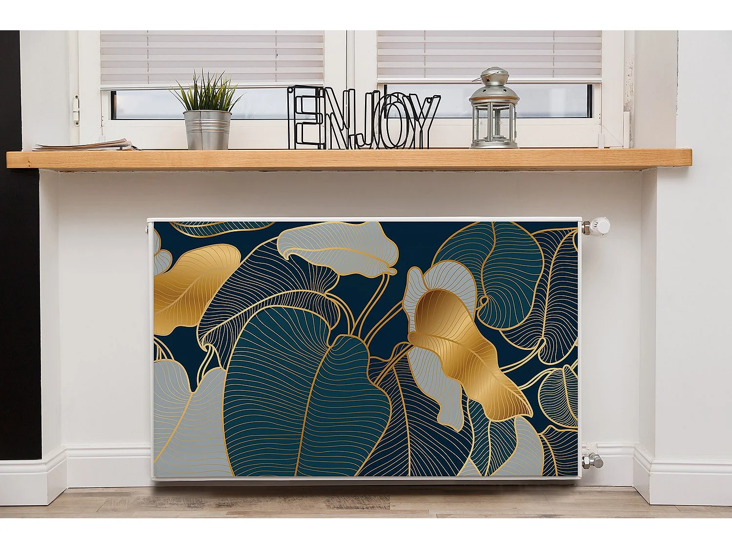 Tapis magnétique pour radiateur - Feuilles Plantes 100 x 60 cm, Aimant pour radiateur