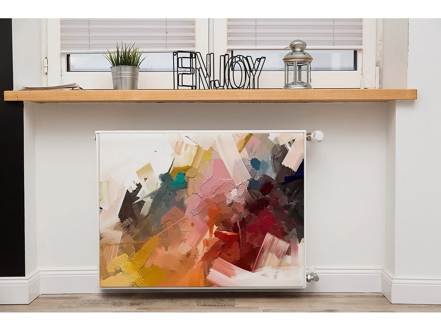 Tapis magnétique pour radiateur - Tableau abstrait 80 x 60 cm, Aimant pour radiateur