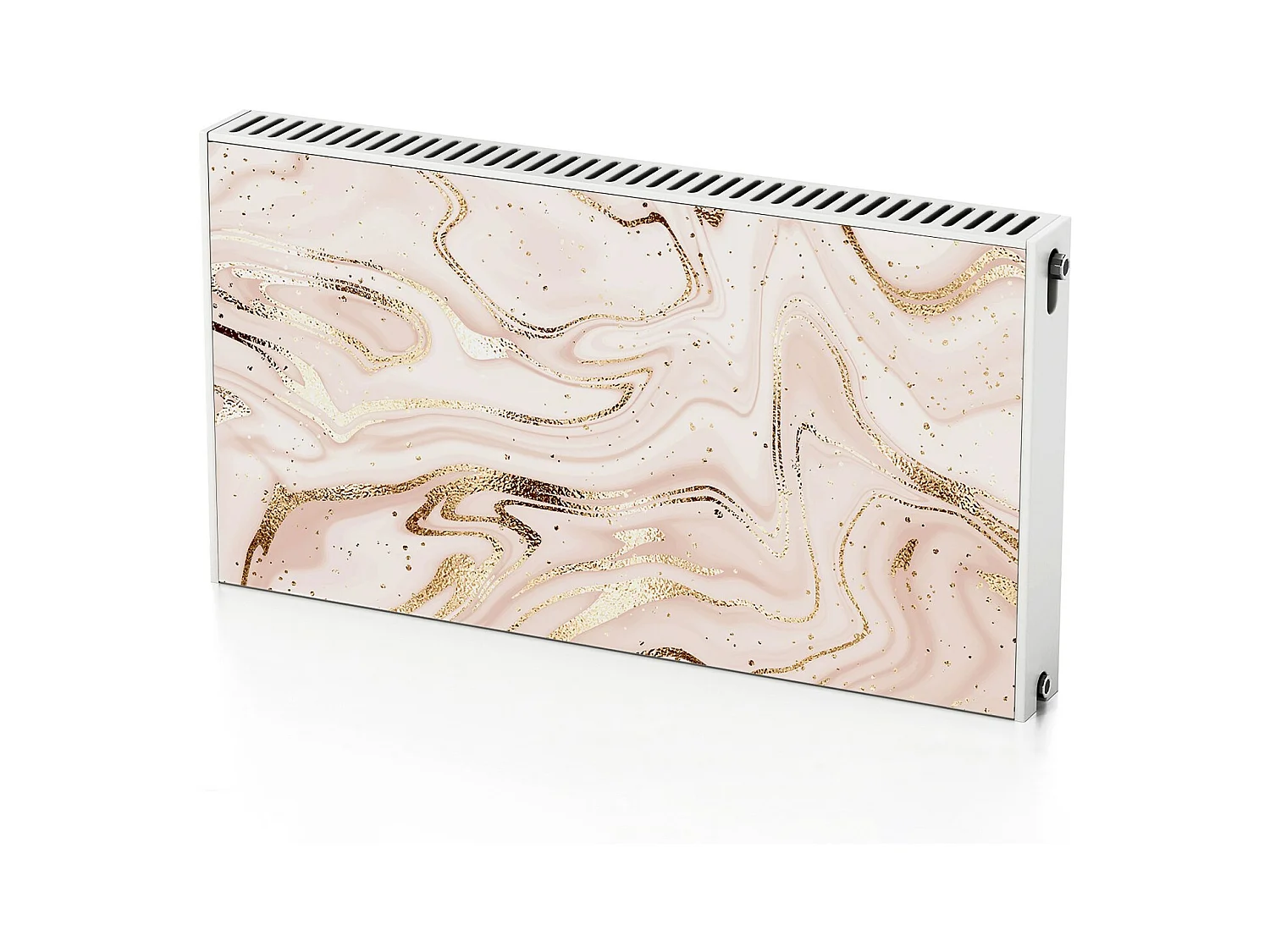 Tapis magnétique pour radiateur - Abstraction or rose 110 x 60 cm, Aimant pour radiateur