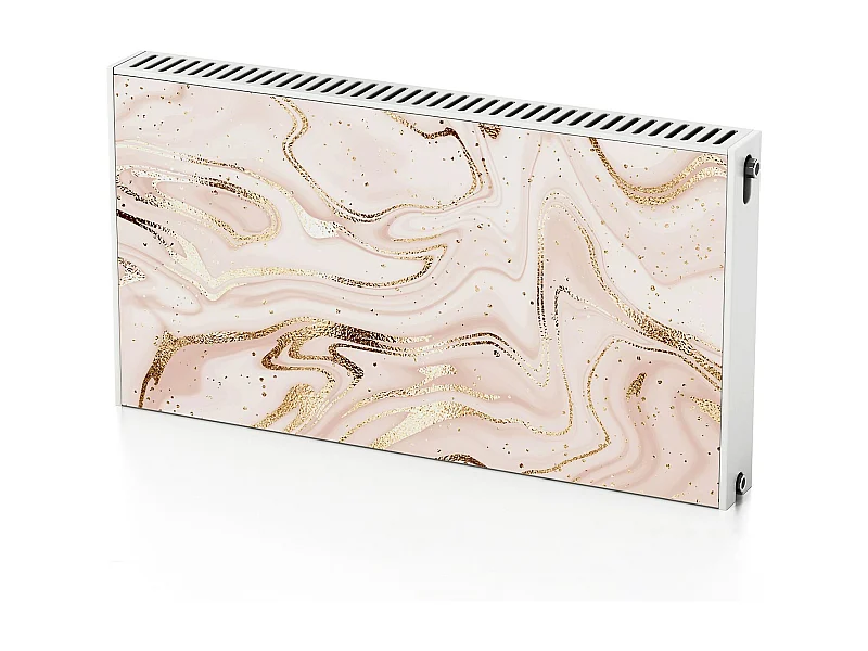 Magnetische Matte für einen Heizkörper - Abstraktion in Roségold 110 x 60 cm, Magnet für einen Heizkörper
