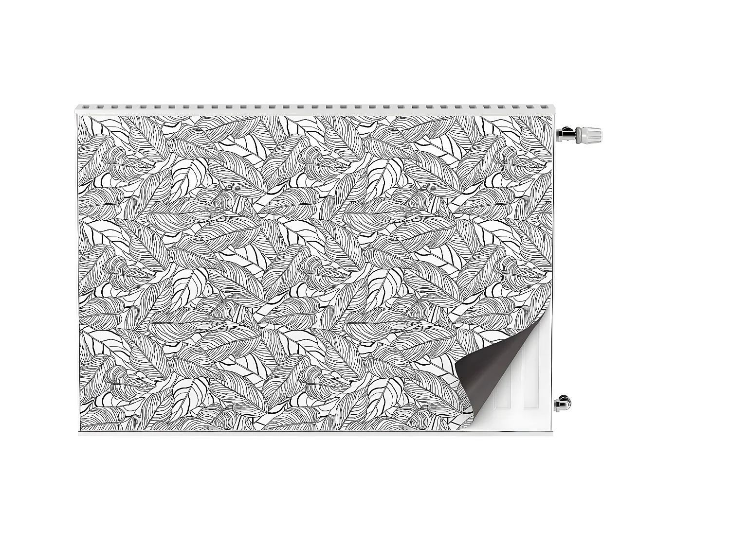 Magnetmatte für einen Heizkörper - Art long leaves 90 x 60 cm, Magnet für einen Heizkörper