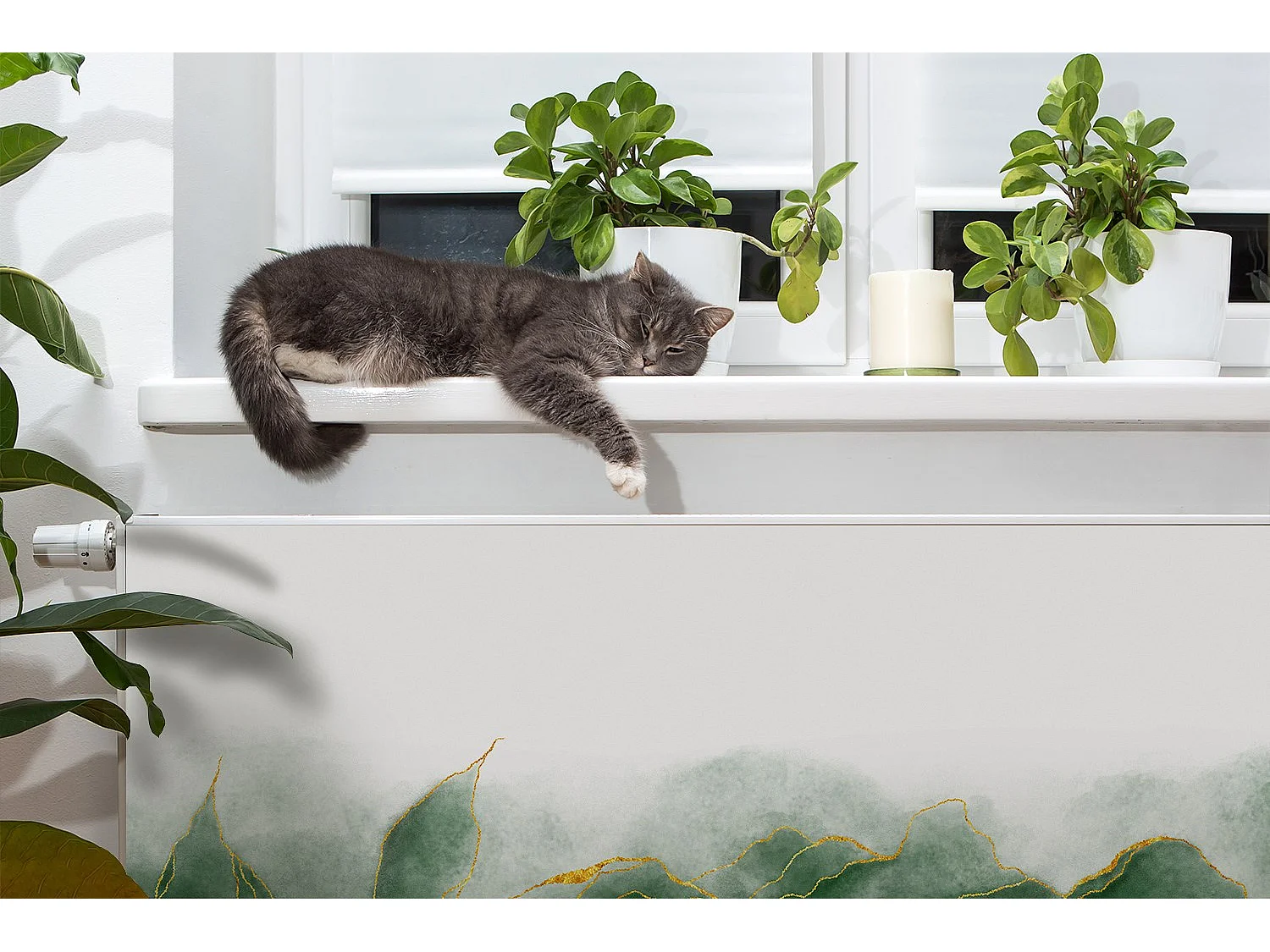 Tapis magnétique pour radiateur - Feuilles 110 x 60 cm, Aimant pour radiateur