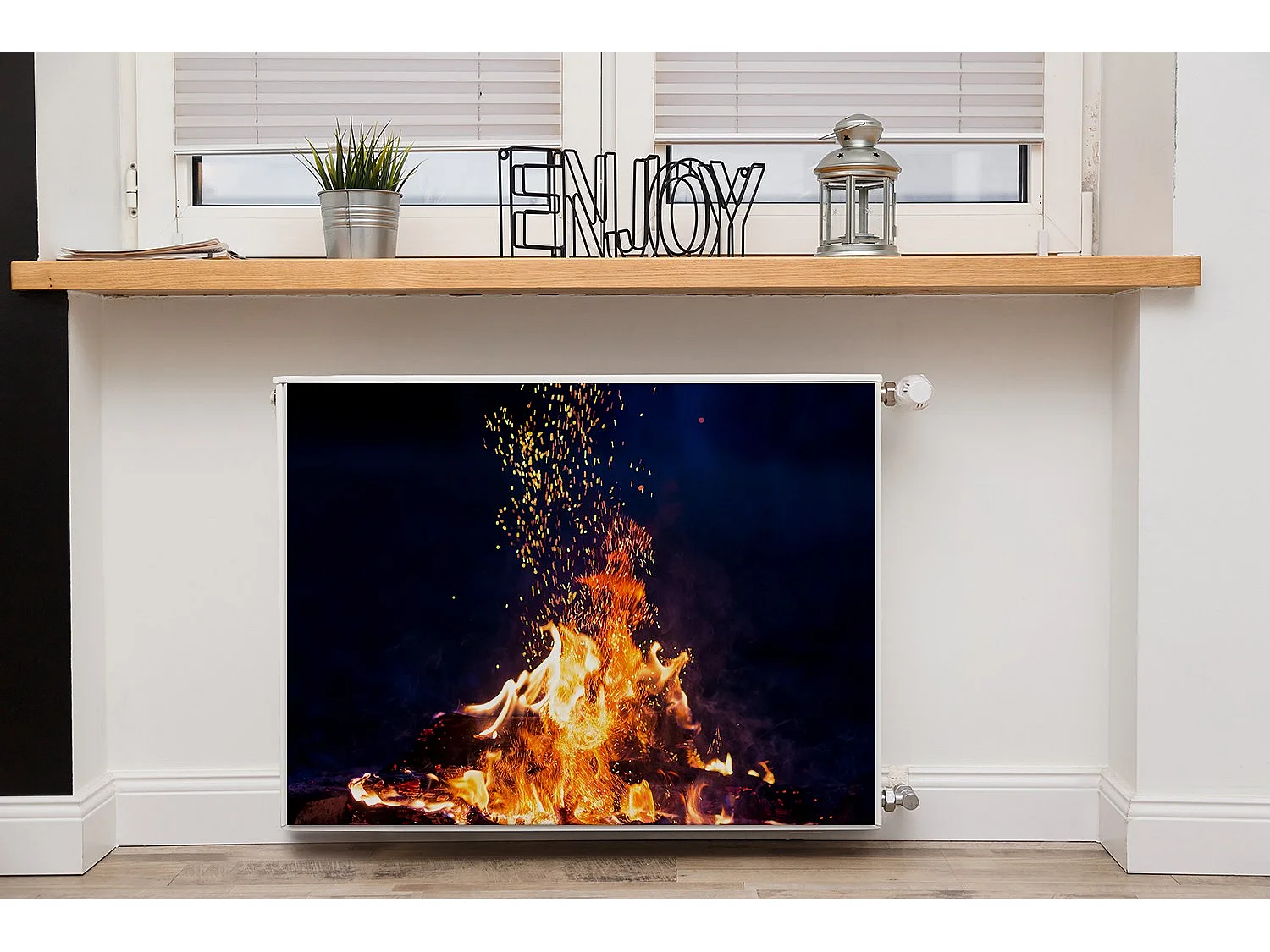 Magnetmatte für einen Heizkörper – Kaminkamin 80 x 60 cm, Magnet für einen Heizkörper