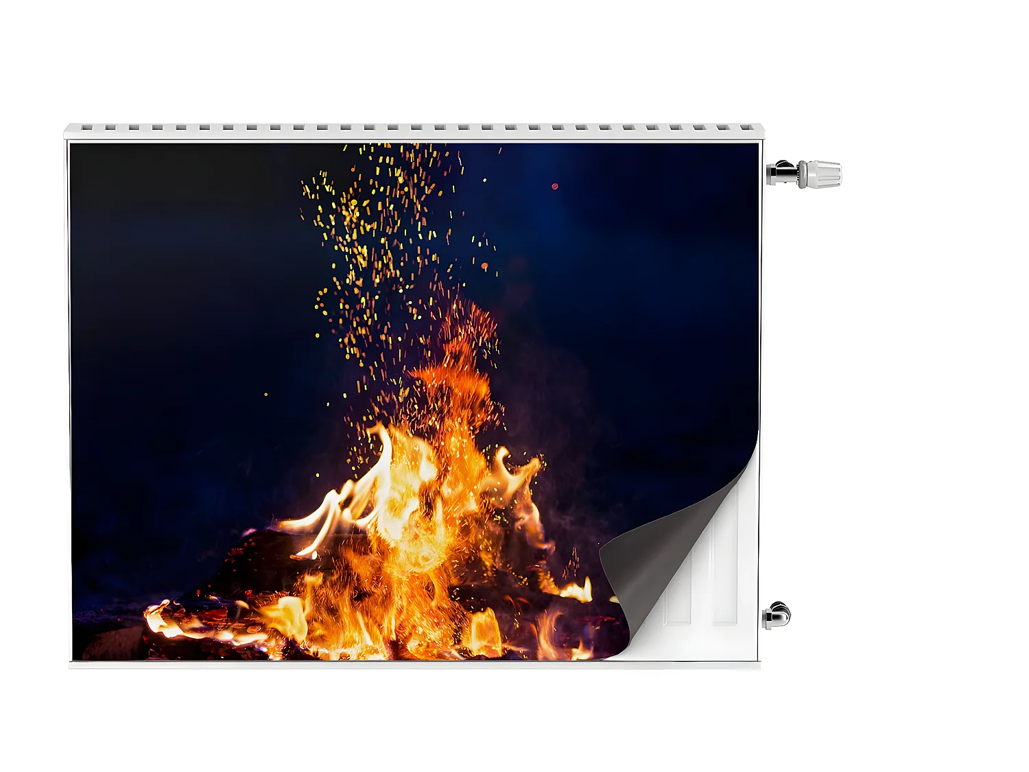 Magnetmatte für einen Heizkörper – Kaminkamin 80 x 60 cm, Magnet für einen Heizkörper