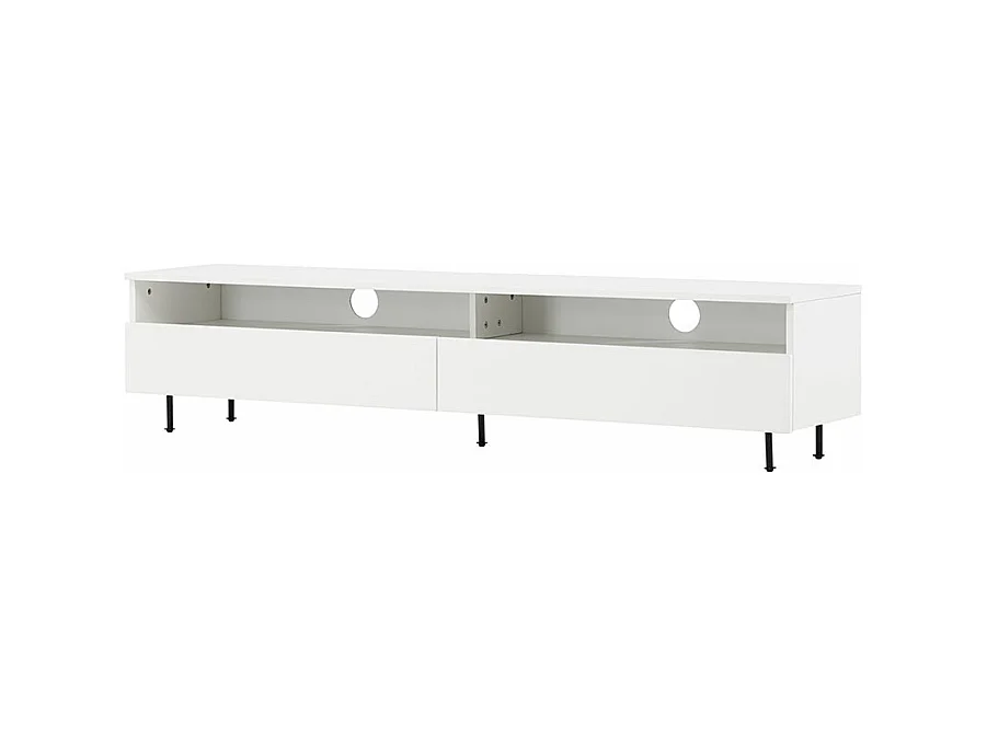 Meuble TV 2 Tiroirs "Navarra" 180cm Blanc