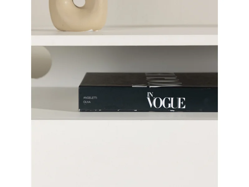 Meuble TV 2 Tiroirs "Navarra" 180cm Blanc