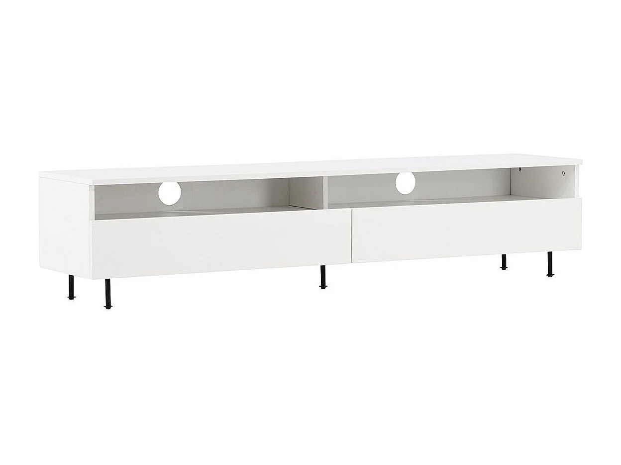 Meuble TV 2 Tiroirs "Navarra" 180cm Blanc