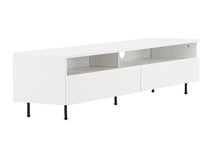 Meuble TV 2 Tiroirs "Navarra" 180cm Blanc