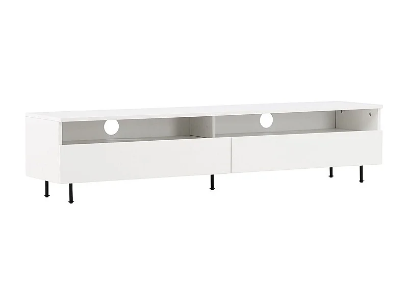 Meuble TV 2 Tiroirs "Navarra" 180cm Blanc