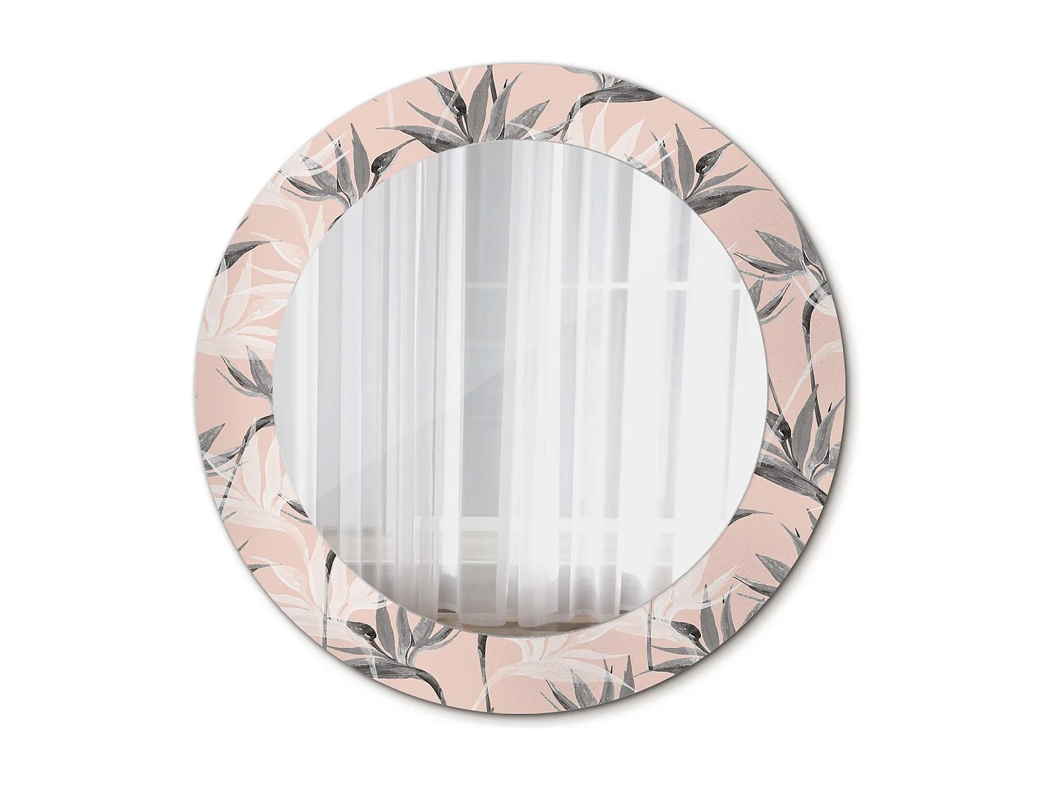 Decoratieve ronde spiegel - Strelitzia - 60 cm