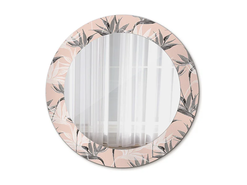 Dekorativer runder Spiegel - Strelitzia - 60 cm