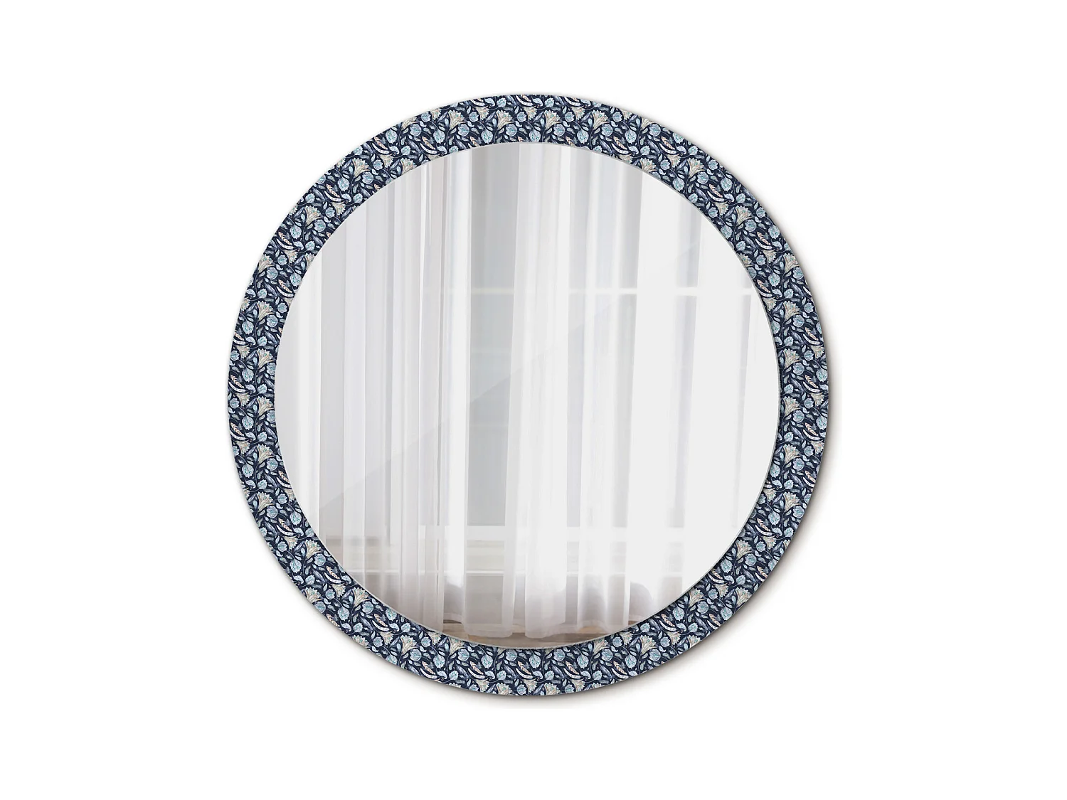 Miroir rond décoratif - Motif Boho - 90 cm