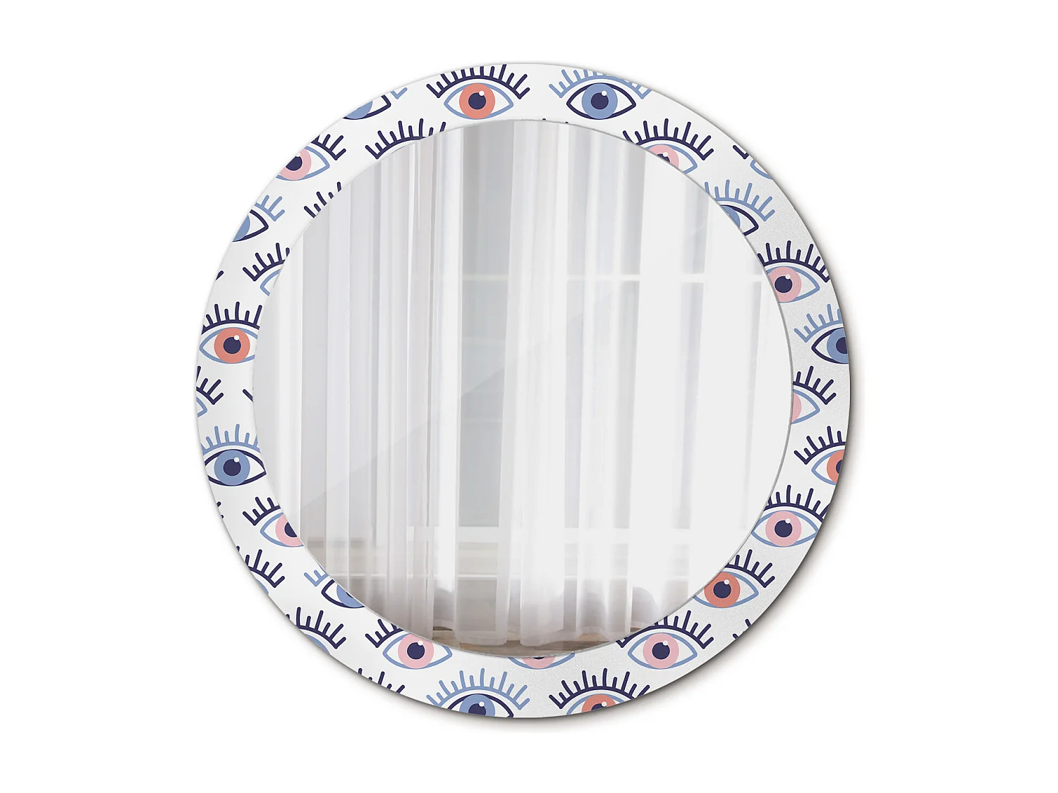 Dekorativer runder Spiegel - Augen - 80 cm