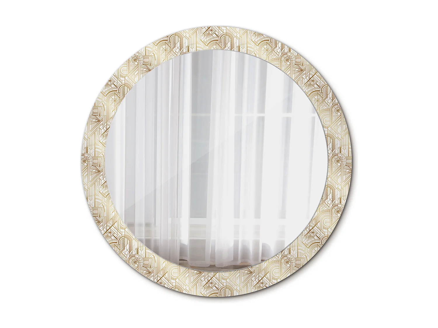 Ronde sierspiegel - Art Deco compositie - 80 cm